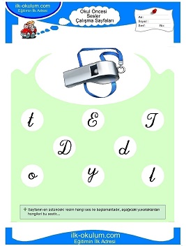 Çocuklar İçin D Sesi Çalışma Sayfaları 